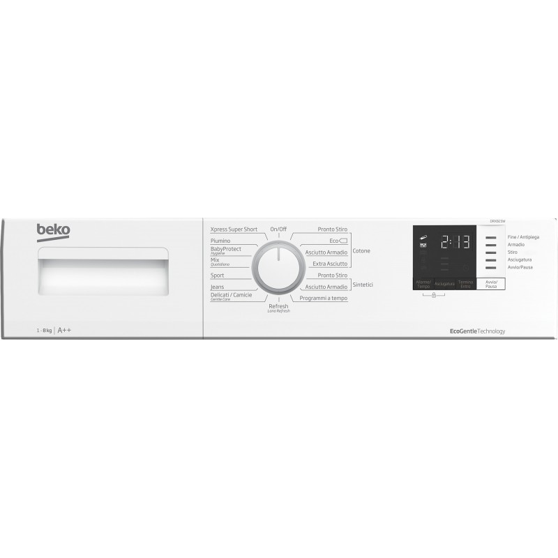 Beko DRX823W asciugatrice Libera installazione Caricamento frontale 8 kg A++ Bianco