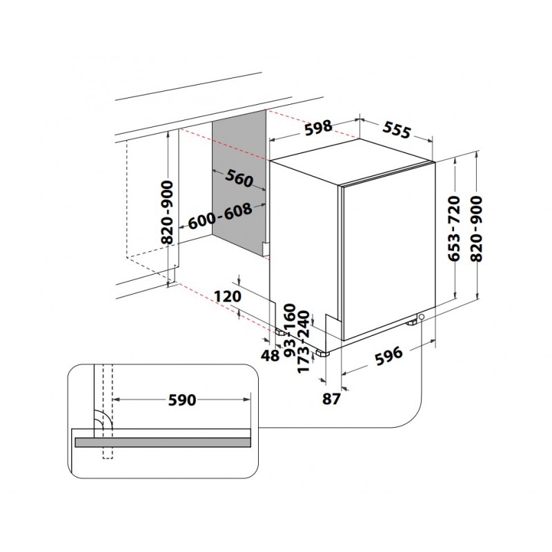 Hotpoint H2I HUD526 AS A scomparsa totale 14 coperti E