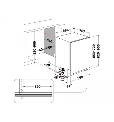 Hotpoint H2I HUD526 AS A scomparsa totale 14 coperti E