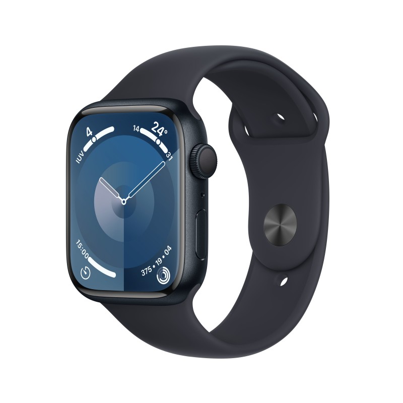 Apple Watch Series 9 GPS Cassa 45mm in Alluminio Mezzanotte con Cinturino Sport Mezzanotte - S M