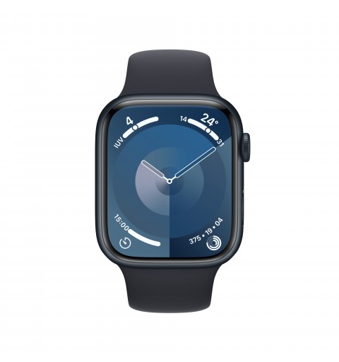 Apple Watch Series 9 45 mm Digital 396 x 484 Pixeles Pantalla táctil Negro Wifi GPS (satélite)