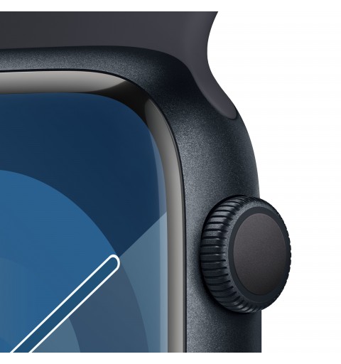 Apple Watch Series 9 GPS Cassa 45mm in Alluminio Mezzanotte con Cinturino Sport Mezzanotte - S M