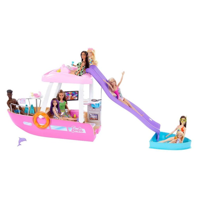 Playset Mattel HJV37 BARBIE Barca dei Sogni con scivolo