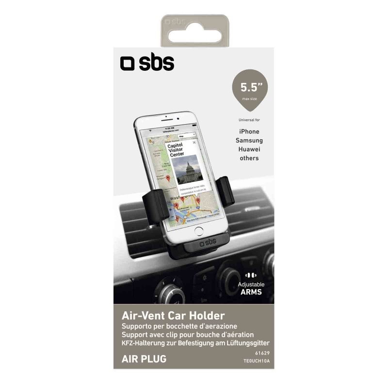 SBS Supporto universale da auto per smartphone fino a 5,5"