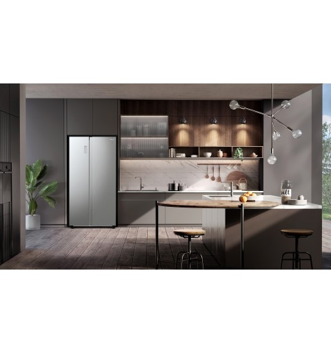 Hisense RS711N4ACE side-by-side refrigerator Built-in Freestanding 550 L E Stainless steel