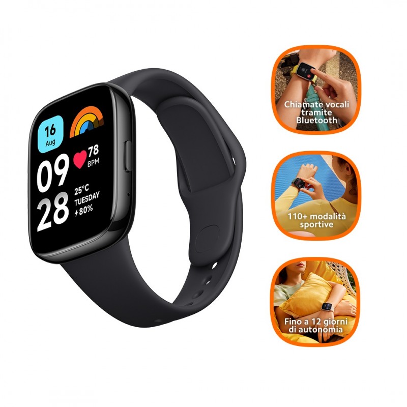 Xiaomi Redmi Watch 3 Active 4,65 cm (1.83") LED 47 mm Digital 240 x 280 Pixel Touchscreen Schwarz