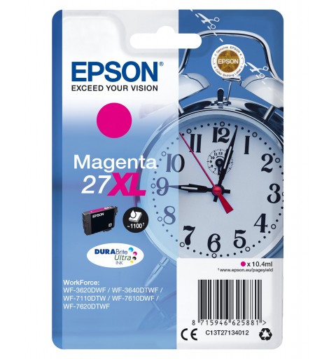 Epson Alarm clock Singlepack Magenta 27XL DURABrite Ultra Ink