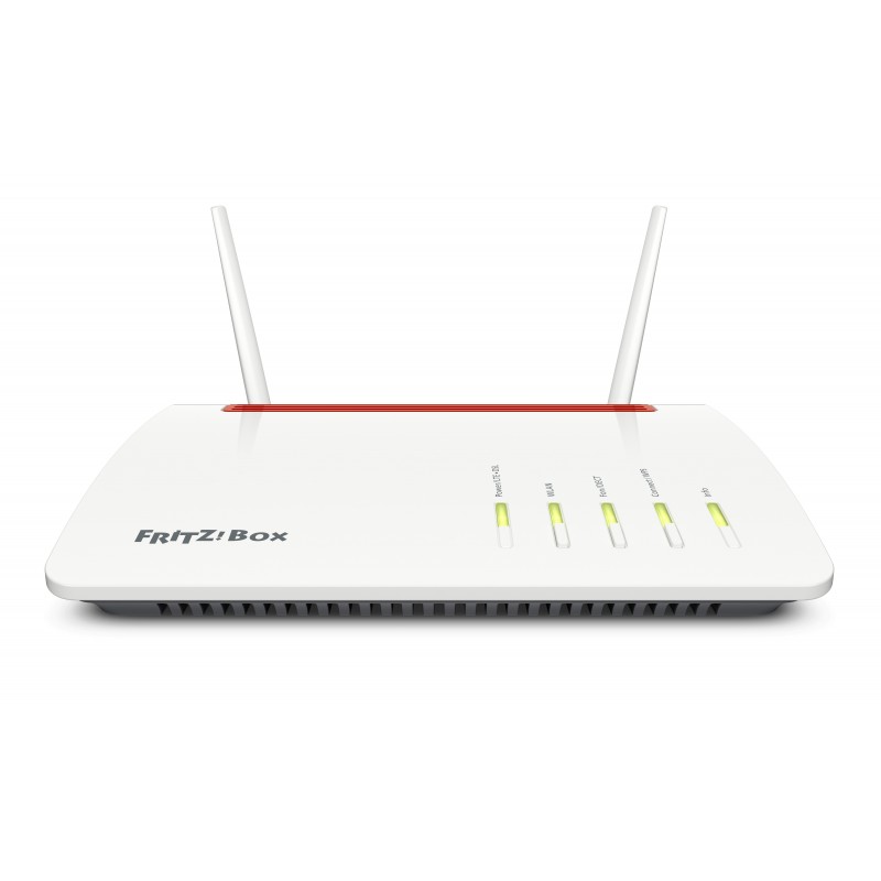 FRITZ!Box Box 6890 LTE router inalámbrico Gigabit Ethernet Doble banda (2,4 GHz 5 GHz) 4G Rojo, Blanco