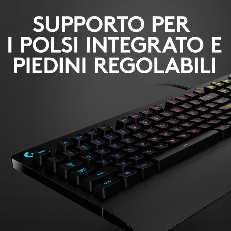 Logitech G Logitech G213 Prodigy Tastiera Gaming Cablata, LIGHTSYNC RGB, Tasti Retroilluminati, Resistente agli Schizzi, Tasti