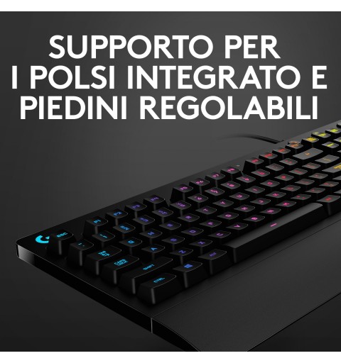 Logitech G Logitech G213 Prodigy Tastiera Gaming Cablata, LIGHTSYNC RGB, Tasti Retroilluminati, Resistente agli Schizzi, Tasti