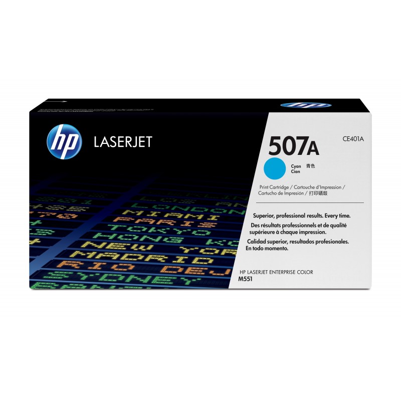 HP Cartucho de tóner original LaserJet 507A cian