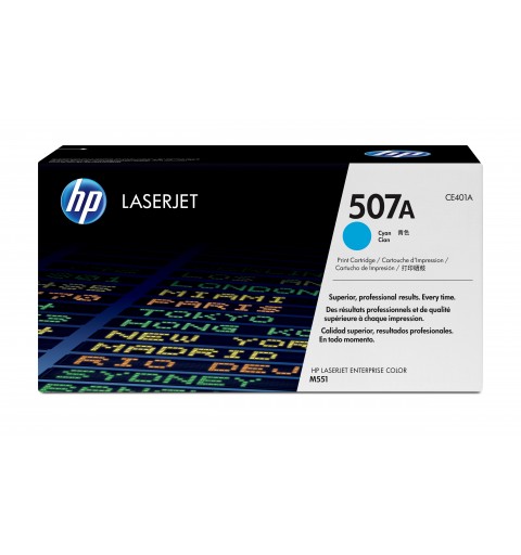 HP Cartucho de tóner original LaserJet 507A cian