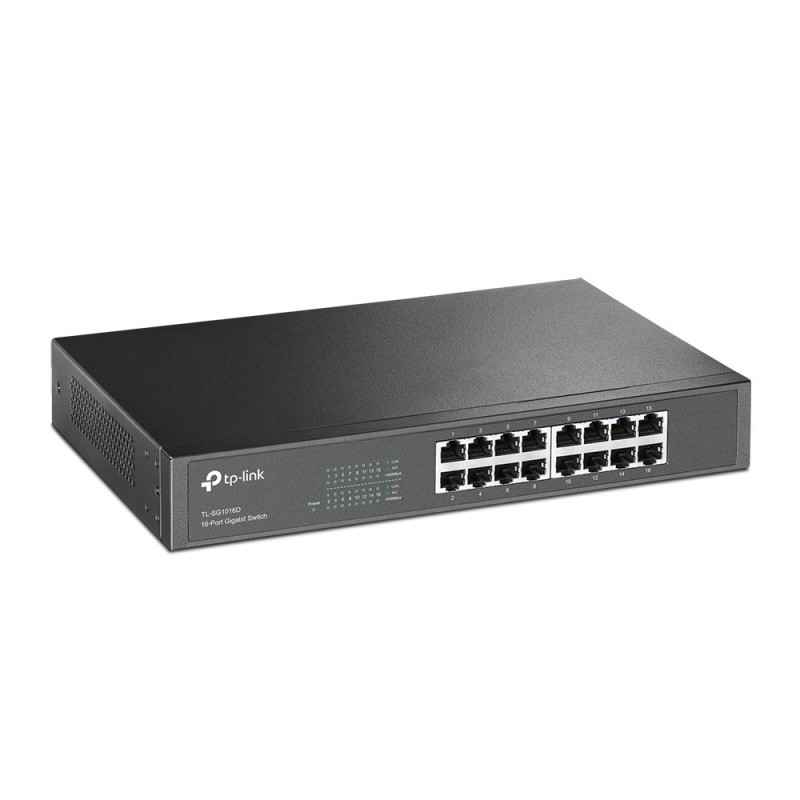 TP-Link TL-SG1016D No administrado Gigabit Ethernet (10 100 1000) Negro