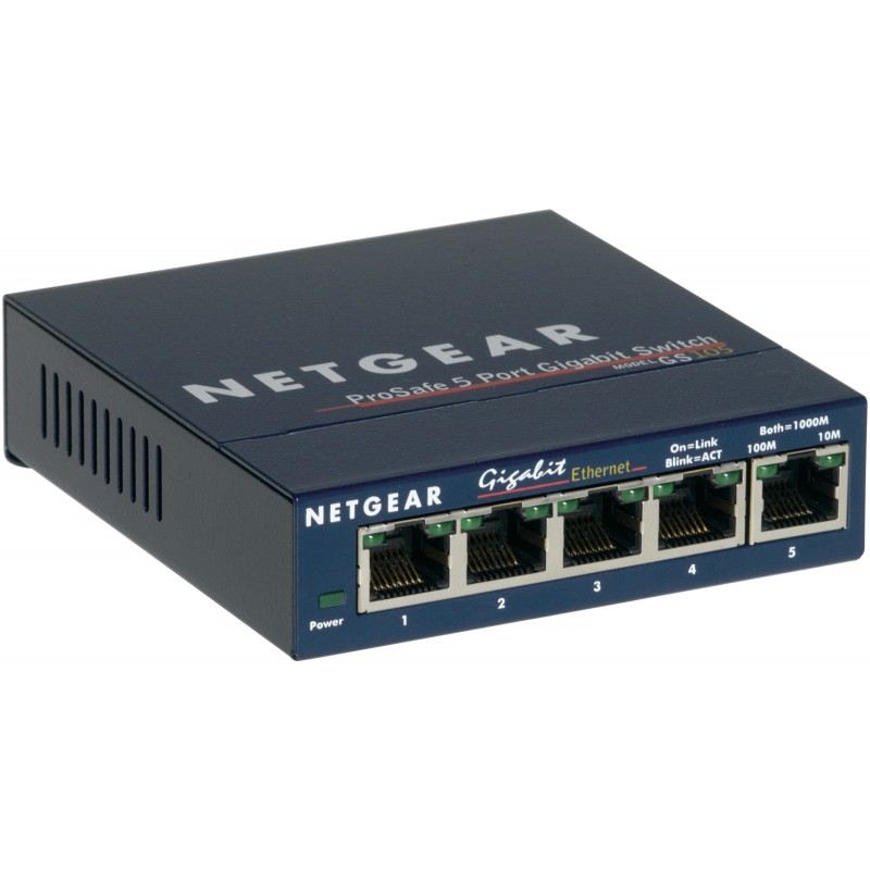 NETGEAR GS105 Unmanaged Gigabit Ethernet (10 100 1000) Blue