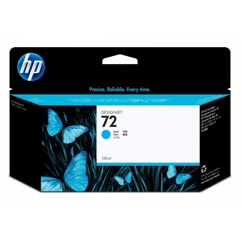 HP 72 130-ml Cyan DesignJet Ink Cartridge