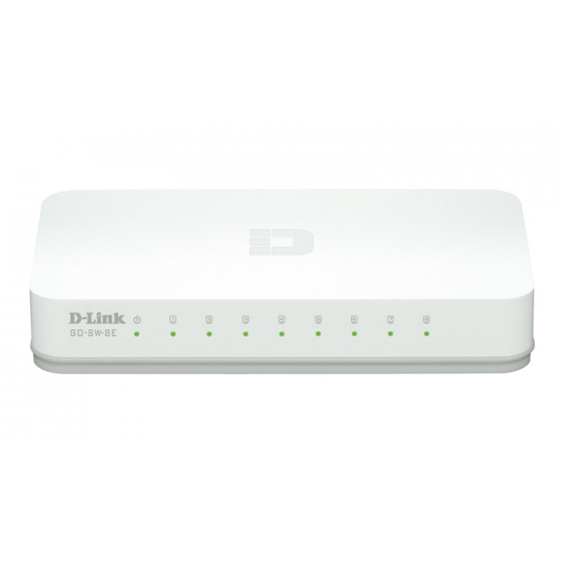 D-Link GO-SW-8E E switch di rete Non gestito Fast Ethernet (10 100) Bianco