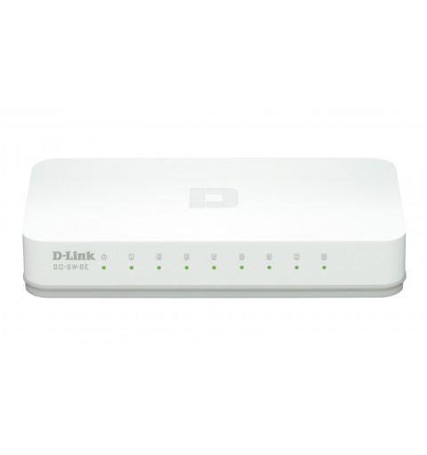 D-Link GO-SW-8E E switch di rete Non gestito Fast Ethernet (10 100) Bianco