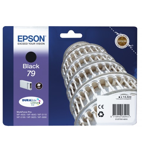 Epson Tower of Pisa Singlepack Black 79 DURABrite Ultra Ink