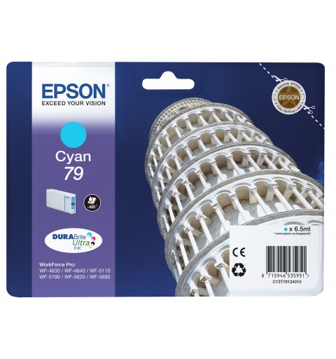 Epson Tower of Pisa Singlepack Cyan 79 DURABrite Ultra Ink