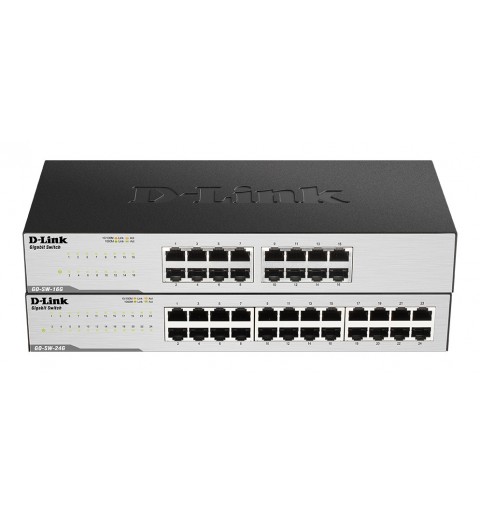 D-Link GO-SW-24G Non-géré L2 Gigabit Ethernet (10 100 1000) 1U Noir