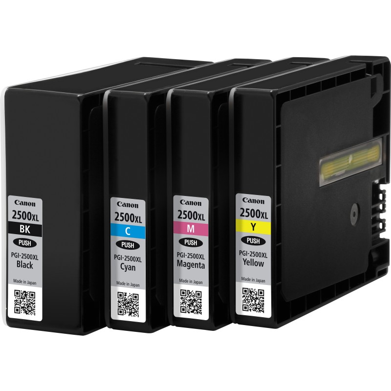 Canon Multipack de cartouches d'encre noire cyan magenta jaune haut rendement PGI-2500XL