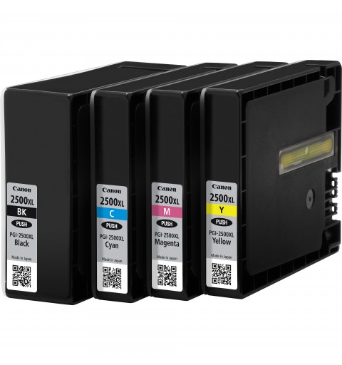 Canon Multipack de cartouches d'encre noire cyan magenta jaune haut rendement PGI-2500XL