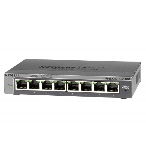 NETGEAR GS108E Gestito Gigabit Ethernet (10 100 1000) Nero