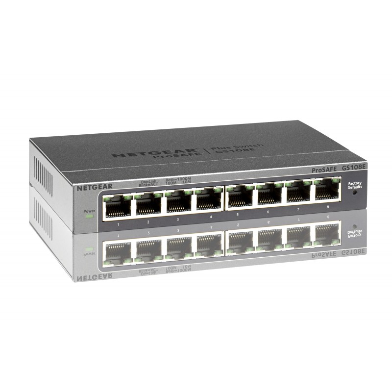 NETGEAR GS108E Gestito Gigabit Ethernet (10 100 1000) Nero