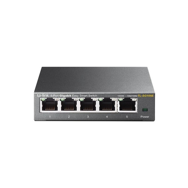 TP-Link TL-SG105E Gestito L2 Gigabit Ethernet (10 100 1000) Nero