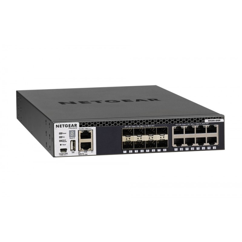 NETGEAR M4300-8X8F Managed L3 10G Ethernet (100 1000 10000) 1U Schwarz