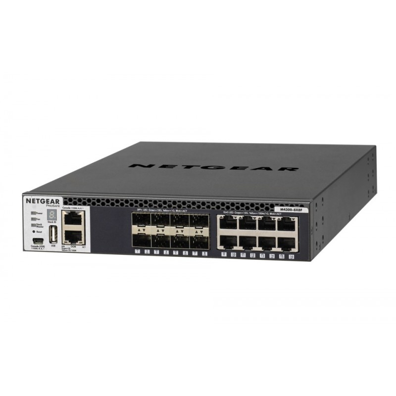 NETGEAR M4300-8X8F Gestionado L3 10G Ethernet (100 1000 10000) 1U Negro