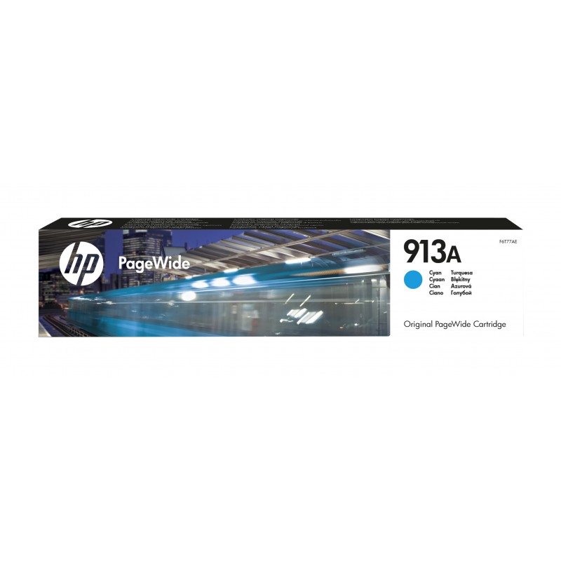 HP Cartucho cian original PageWide 913A