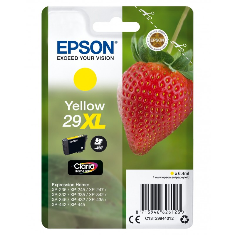 Epson Strawberry Cartuccia Fragole Giallo Inchiostri Claria Home 29XL