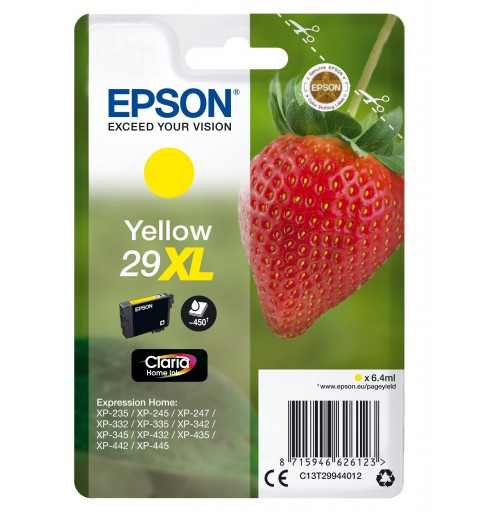Epson Strawberry Cartuccia Fragole Giallo Inchiostri Claria Home 29XL