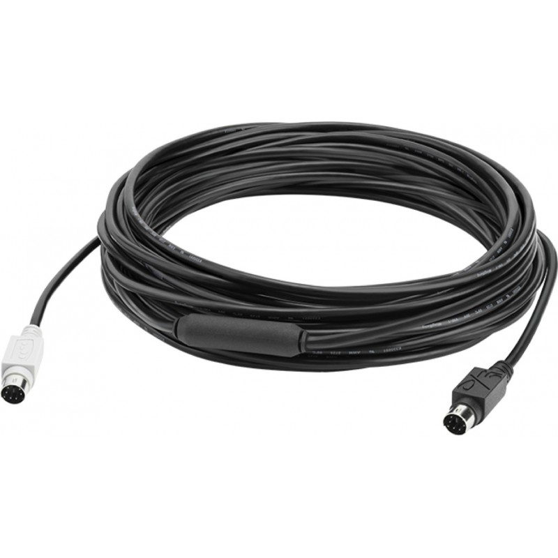 Logitech GROUP 10m Extender Cable cavo PS 2 6-p Mini-DIN Nero