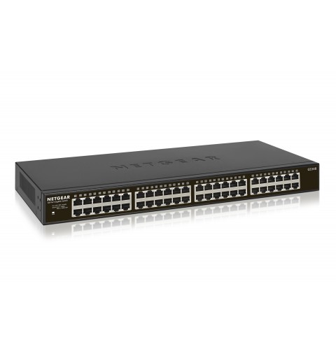NETGEAR GS348 No administrado Gigabit Ethernet (10 100 1000) 1U Negro
