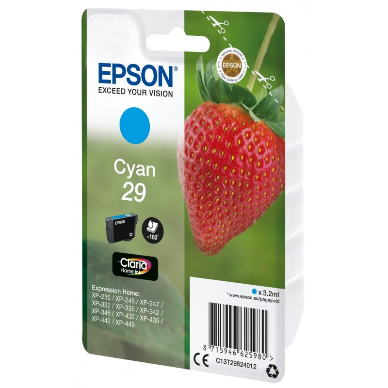 Epson Strawberry Cartuccia Fragole Ciano Inchiostri Claria Home 29