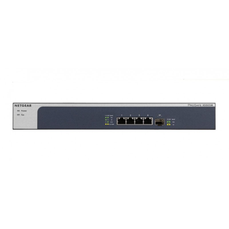 NETGEAR XS505M Non gestito 10G Ethernet (100 1000 10000) Grigio, Argento
