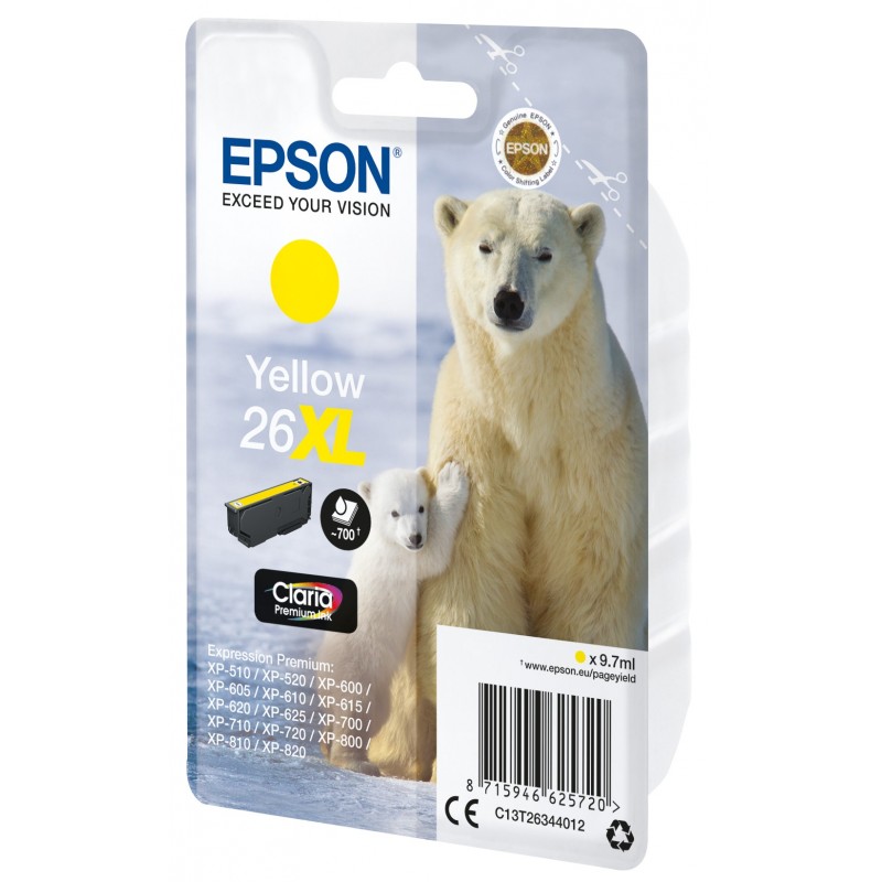 Epson Polar bear Cartucho 26XL amarillo