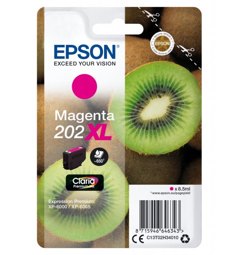 Epson Kiwi Singlepack Magenta 202XL Claria Premium Ink