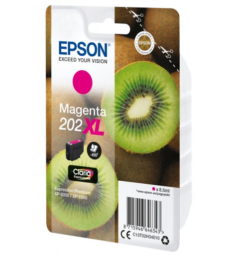 Epson Kiwi Singlepack Magenta 202XL Claria Premium Ink