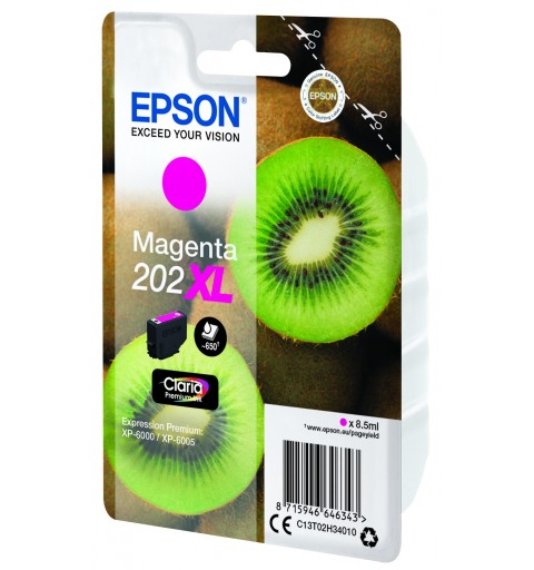 Epson Kiwi Singlepack Magenta 202XL Claria Premium Ink