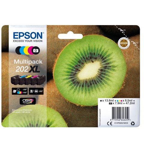 Epson Kiwi Multipack 5-colours 202XL Claria Premium Ink