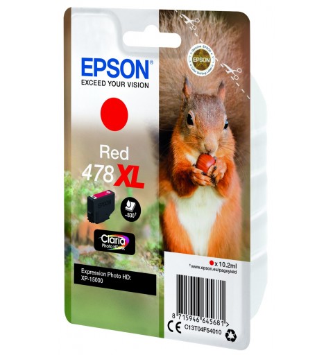 Epson Squirrel Singlepack Red 478XL Claria Photo HD Ink