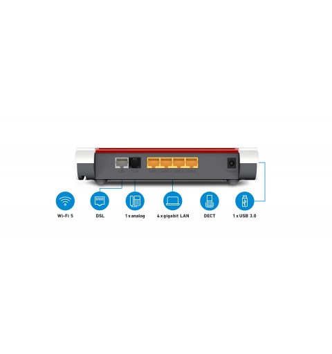 FRITZ!Box Box 7530 router inalámbrico Gigabit Ethernet Doble banda (2,4 GHz 5 GHz) Blanco