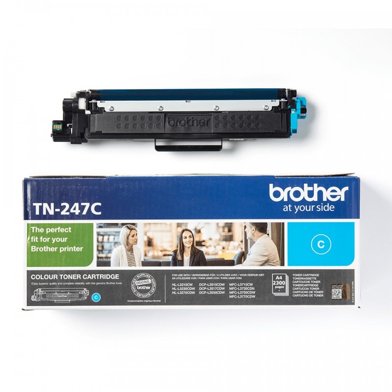 Brother TN-247C cartucho de tóner 1 pieza(s) Original Cian
