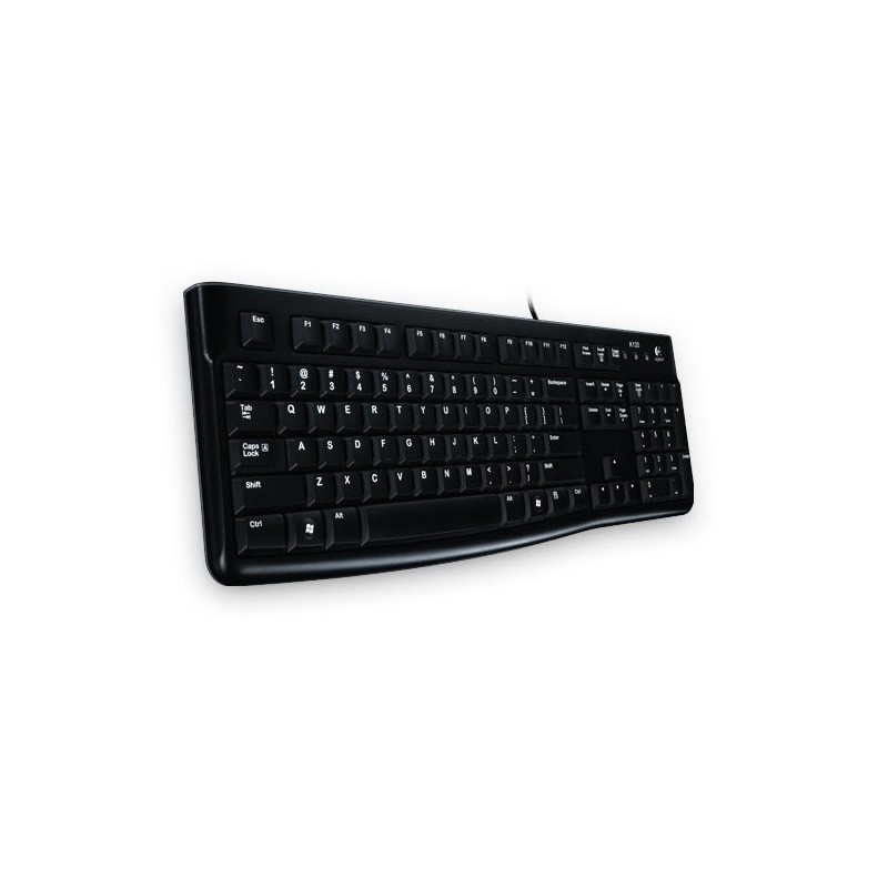 Logitech K120 Corded Keyboard Tastatur USB QWERTZ Deutsch Schwarz