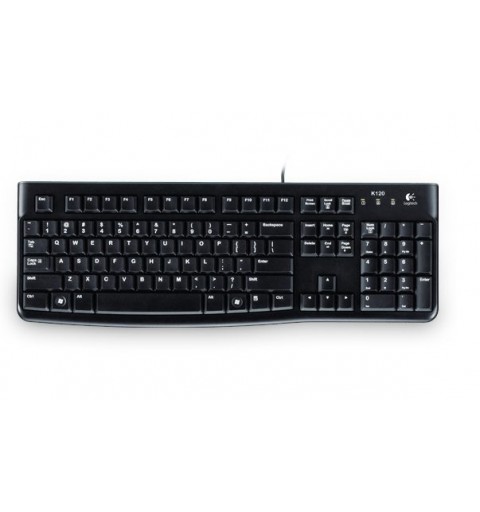 Logitech K120 Corded Keyboard tastiera USB QWERTZ Tedesco Nero