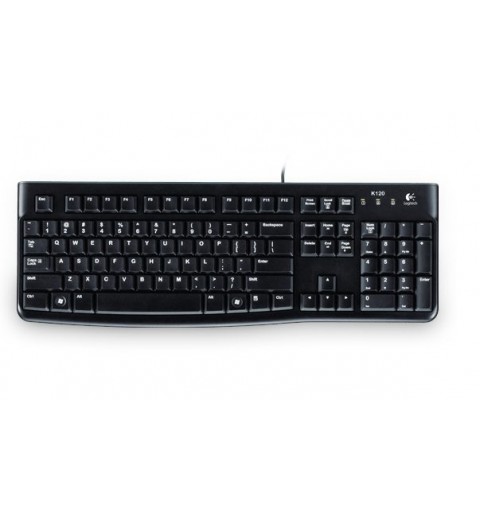 Logitech K120 Corded Keyboard teclado USB QWERTZ Alemán Negro