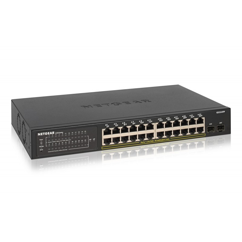 NETGEAR GS324TP Managed L2 L3 L4 Gigabit Ethernet (10 100 1000) Power over Ethernet (PoE) Schwarz